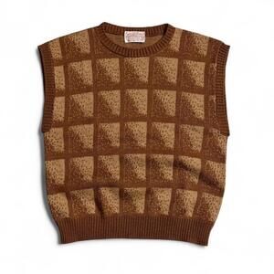 Vintage Brown Petite Pendleton Womens Vest